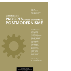 L'idéologie du progrès dans la tourmente du postmodernisme