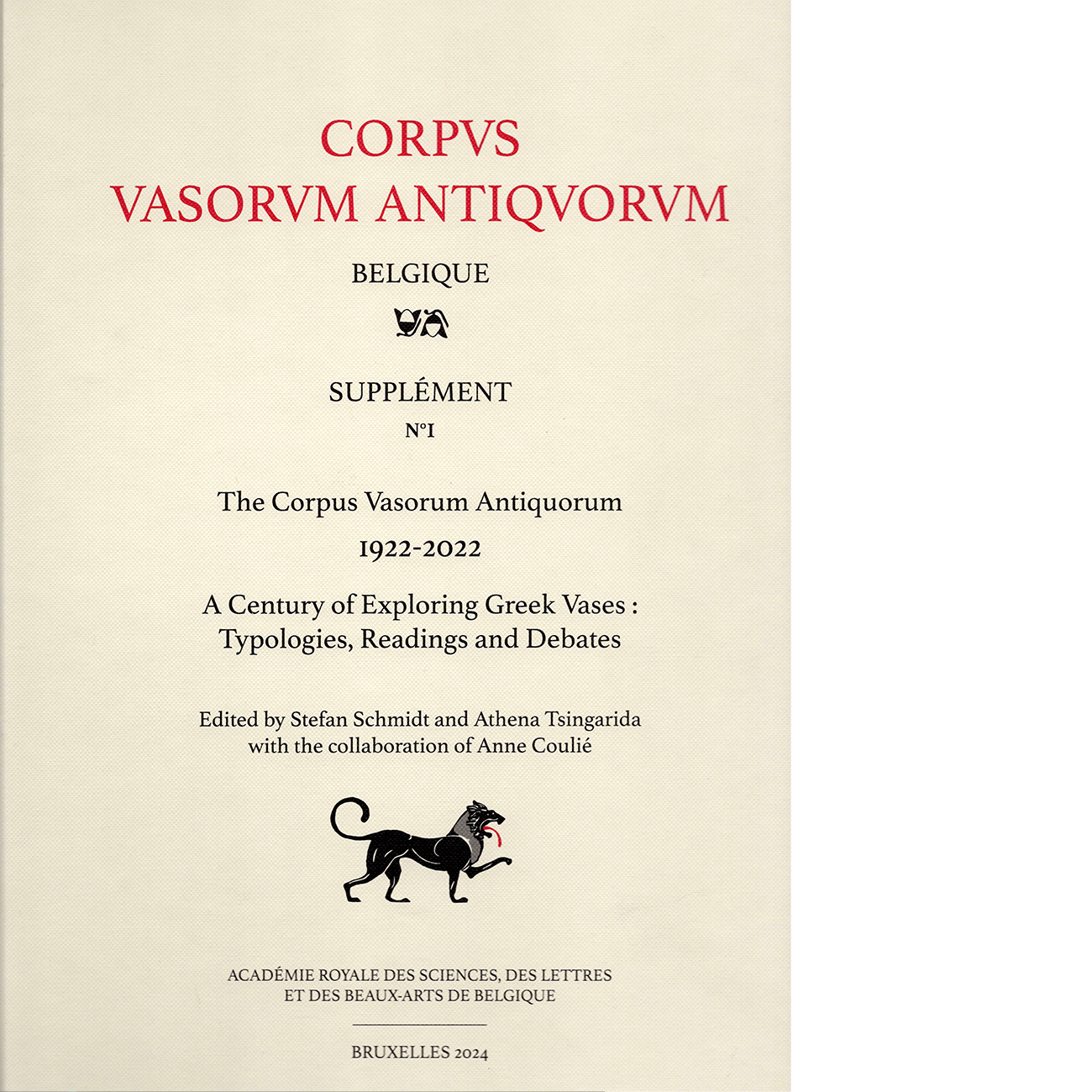Corpus Vasorum Antiquorum. 1922-2022