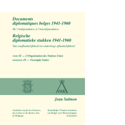 Documents diplomatiques belges 1941-1960. T.9