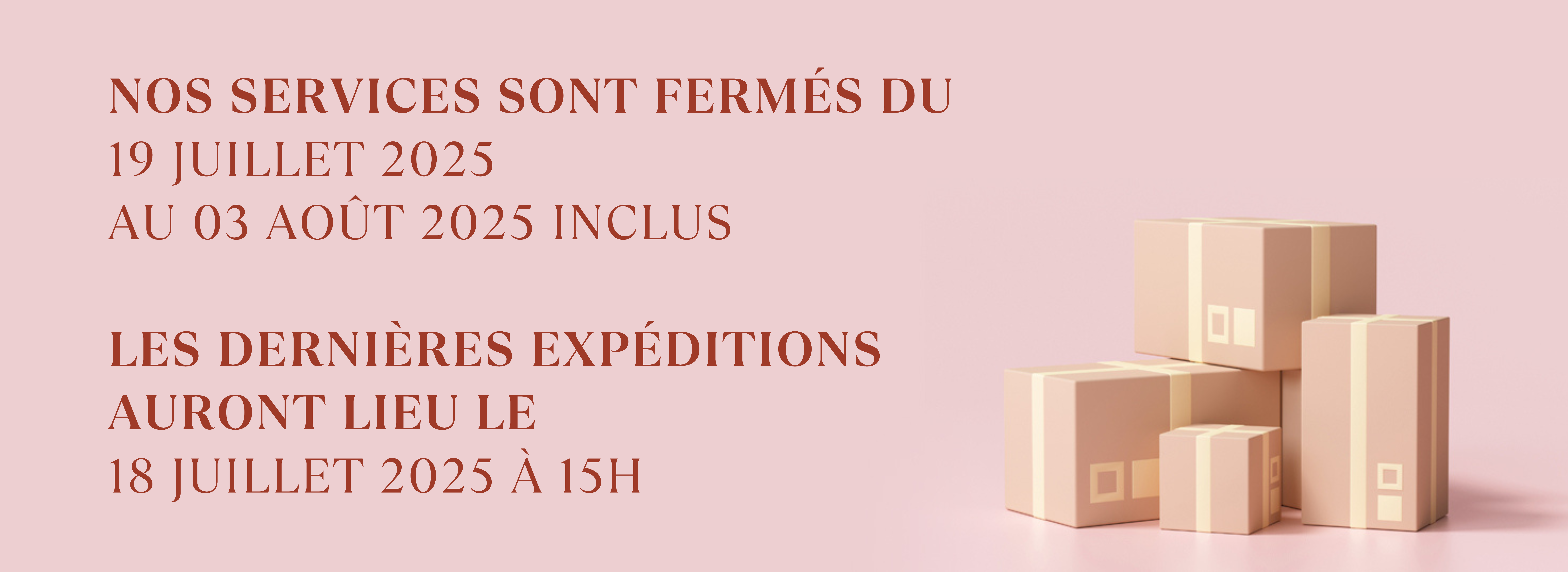 Image Nos services sont fermés durant les vacances d'été